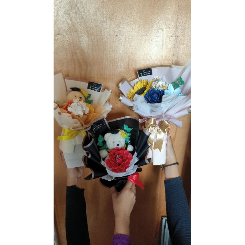 (PO 1-2 HARI) Buket Bunga Kertas / Buket Wisuda / Buket snack