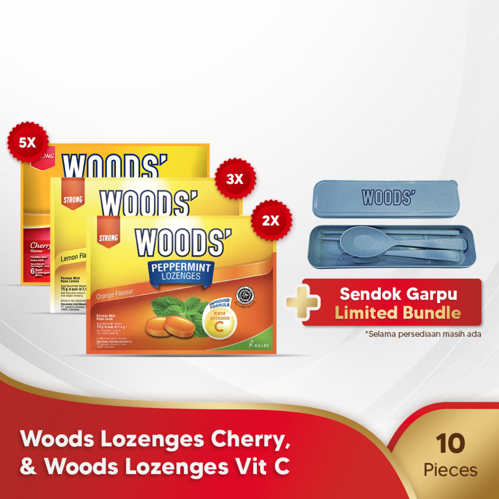 

Paket 2 Free Gift Alat Makan - Woods Lozenges Pelega Tenggorokan
