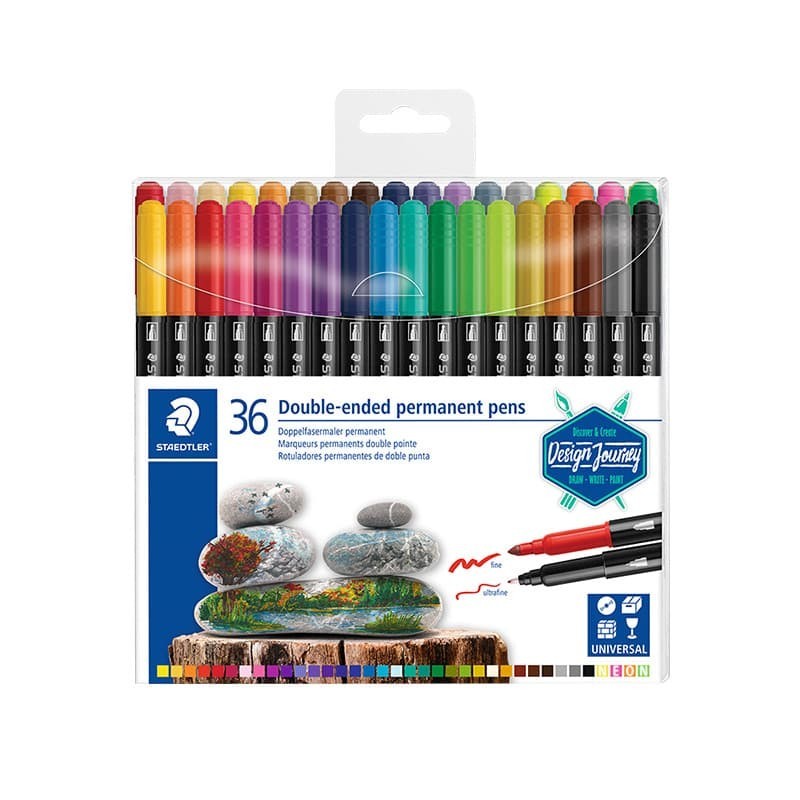

Stationery Haul - Spidol pulpen/ Spidol pen Staedtler Double Ended Permanent 36 Warna