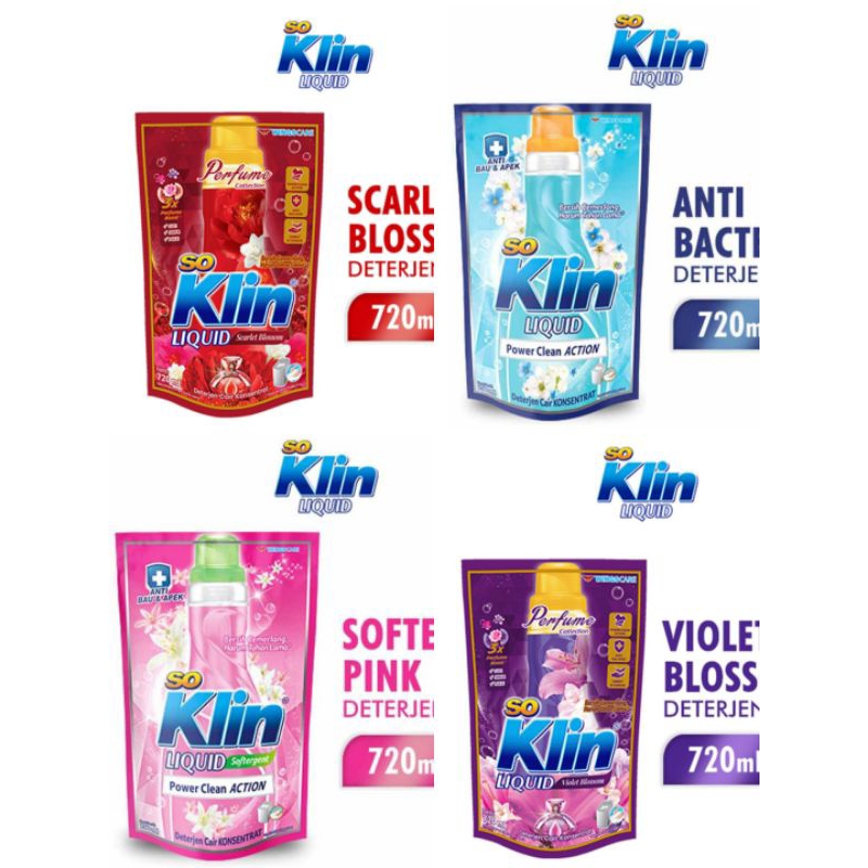 So Klin Liquid / So Klin Cair / So Klin Detergent / Soklin Detergent cair 720 ml