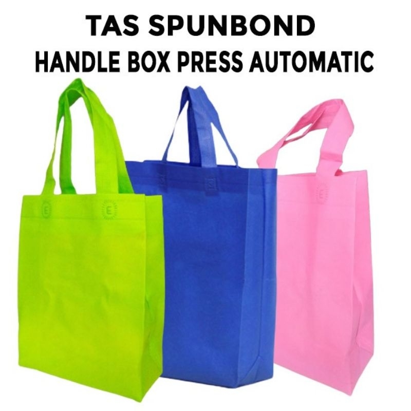 

Tas Polos Spunbond Handle Box Press Automatic 30X40 / 35X10 - Isi 12