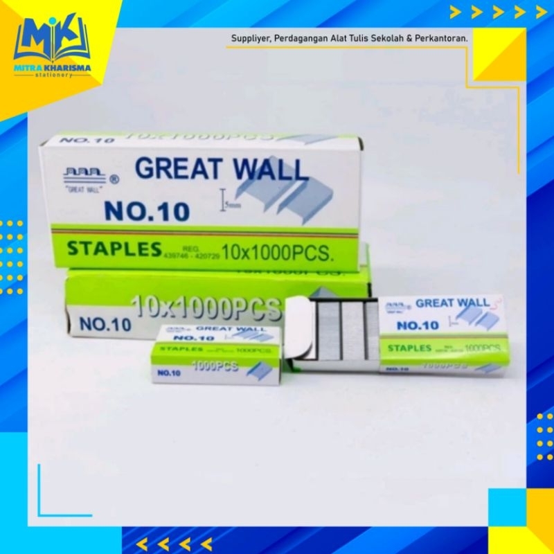 

Isi Staples Kecil NO.10 GREAT WALL / Isi Staples Murah