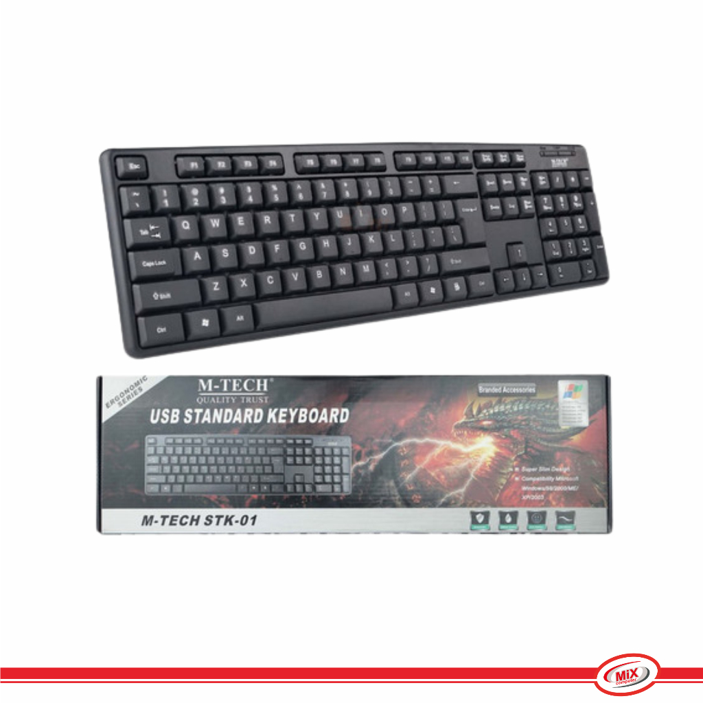 M-Tech Original Keyboard USB Standar for PC Laptop Android