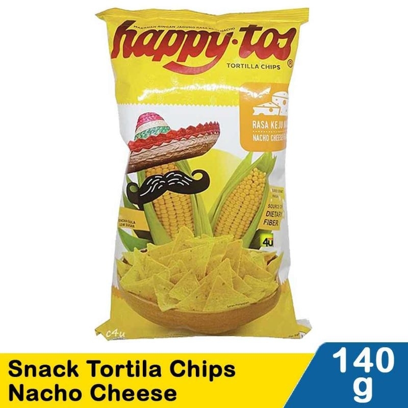 

Happytos Snack Tortilla Chips Nacho Cheese 140G