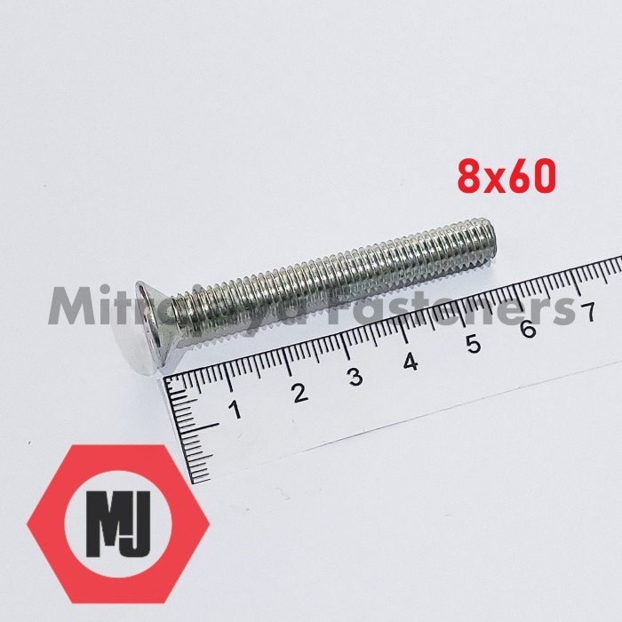 Baut JF M8x60 Obeng +