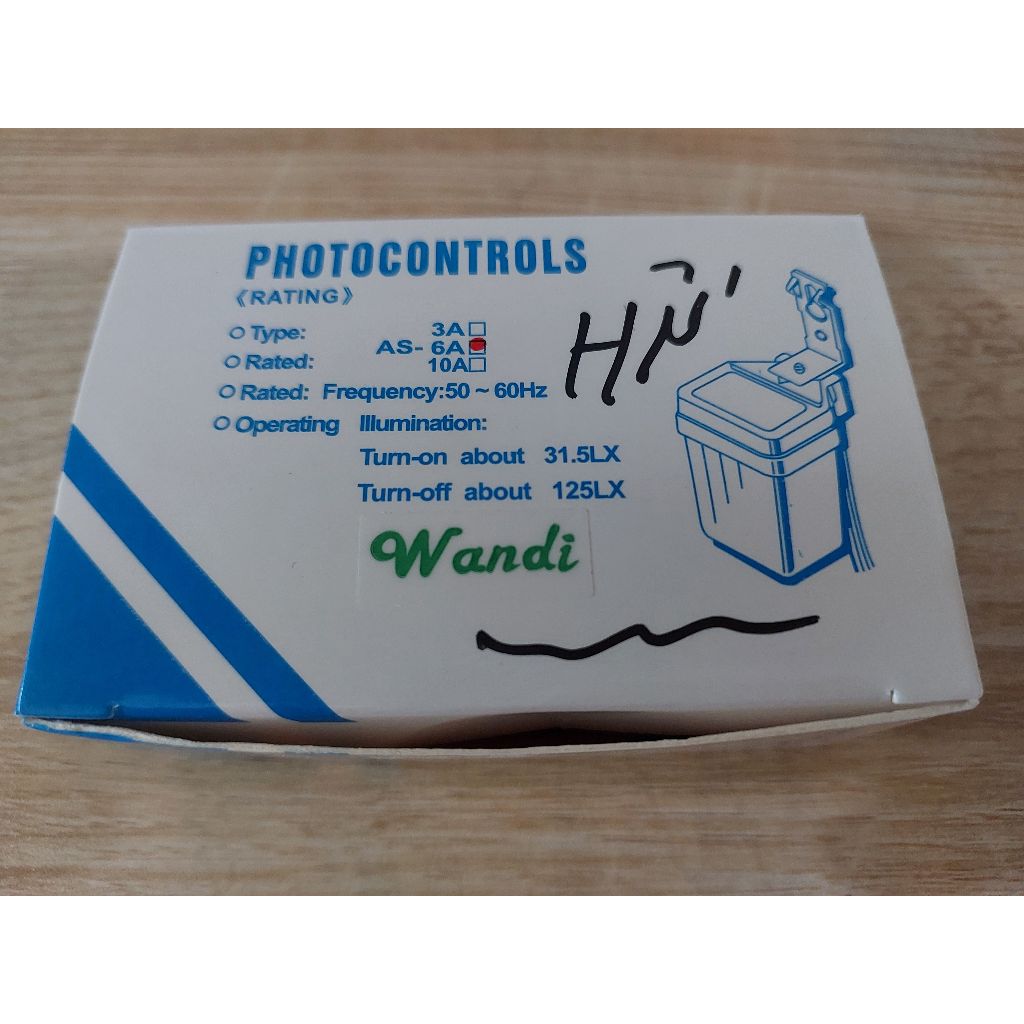 WANDI Photocontrols / PhotoCell / Photo Cell Sensor Cahaya Otomatis - 6 A dan 10 A