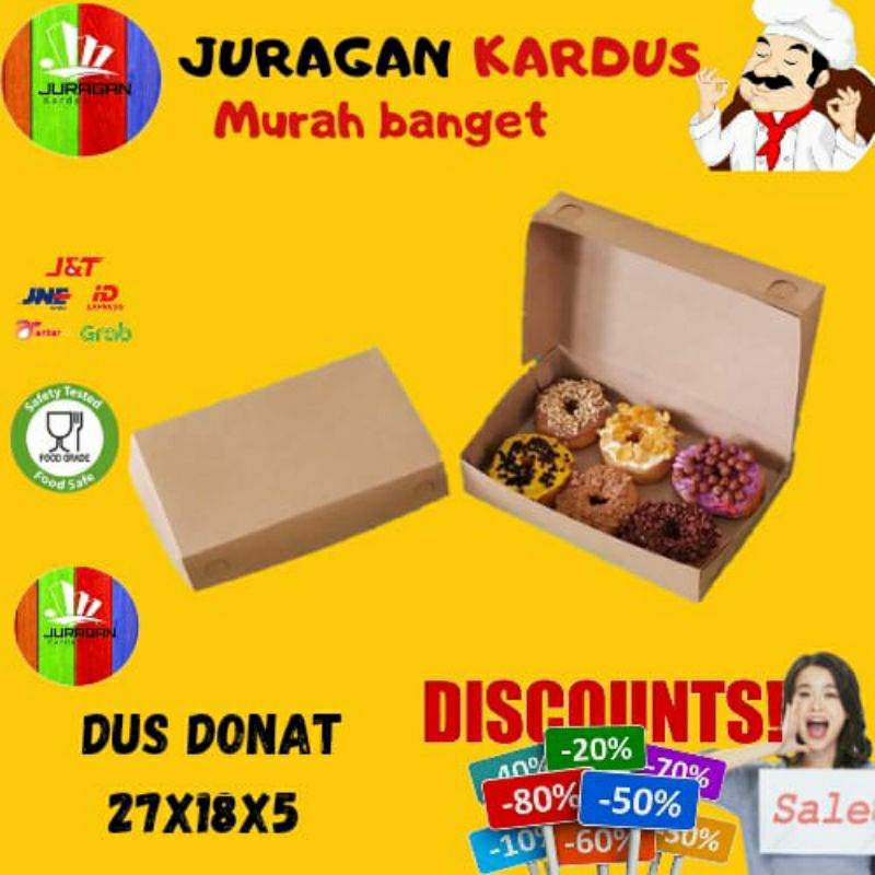 

DUS DONAT ISI 6 / DUS DONAT LAMINASI/DUS MURAH /DUS DONAT JENDELA/DUS DONAT POLOS/DUS KUE