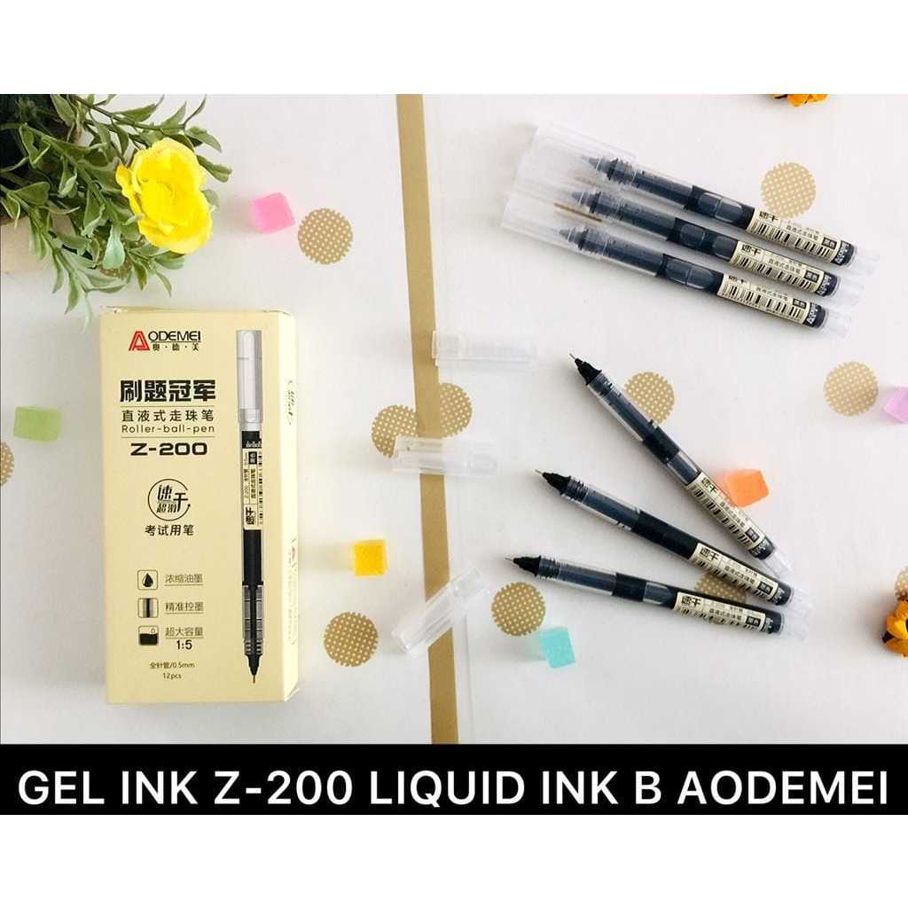 

AS888 - AODEMEI PULPEN GEL / GEL PEN 0.5 MM WARNA HITAM ISI 12 PCS. Z-200