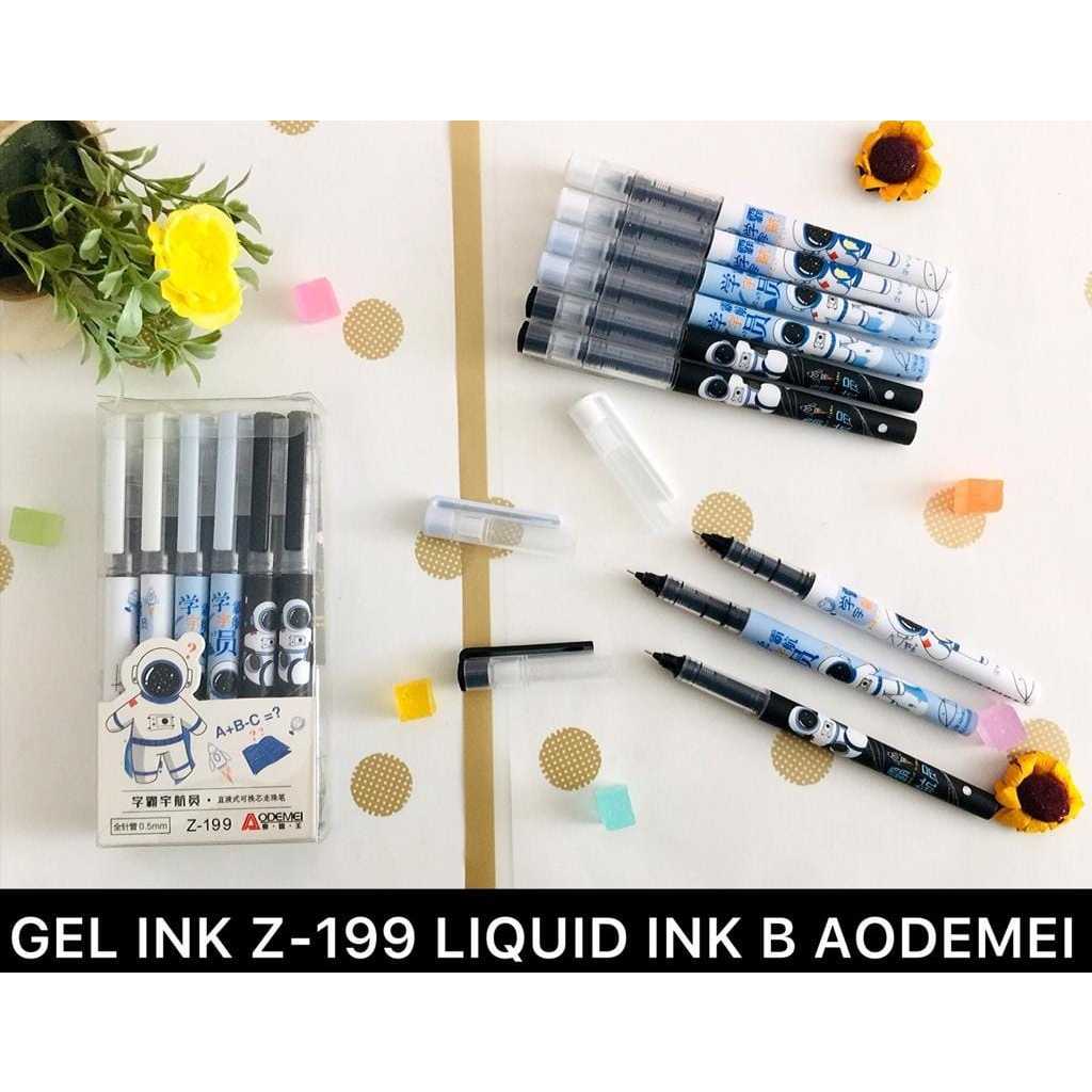 

AS888 - Aodemei Pulpen Gel / Gel Pen Ink / Liquid Ink 0.5 Mm Warna Hitam Motif Space / Astronot Isi 12 Pcs. Z-199