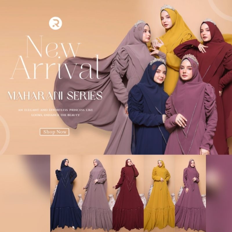(oX8.0) RHYN/ELDEENA MAHARANI  Baju Gamis syari wanita Maharani Series by Rhyn Syari. Tzy Olshop