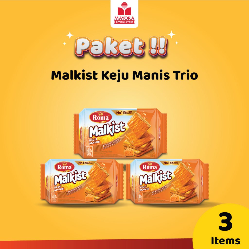 

Malkist Keju Manis Trio