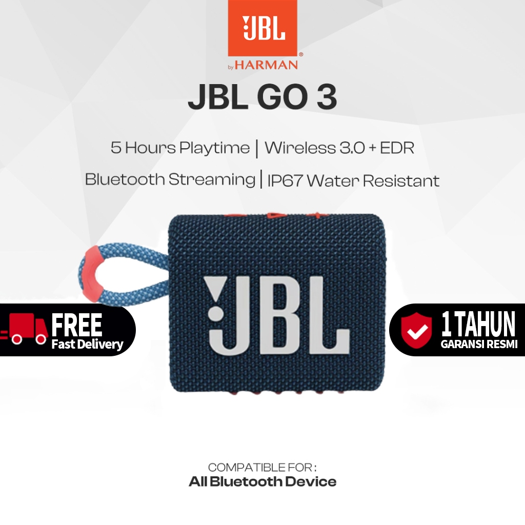JBL Speaker/JBL Go 3 Portable Bluetooth Speaker Original Wireless Speaker Super Bass Waterproof IP67 Speaker Bluetooth
