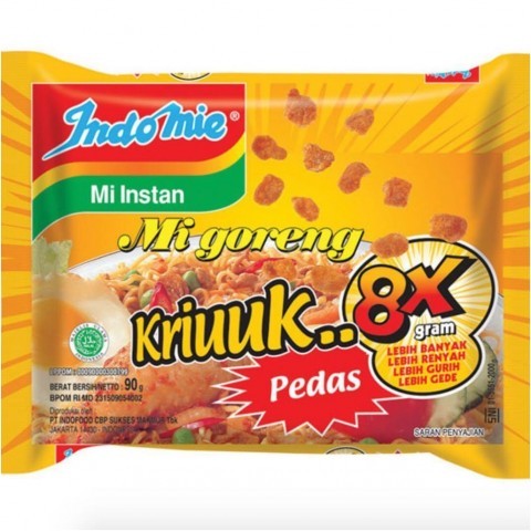 

Indomie Goreng Kriuk Pedas 90gr