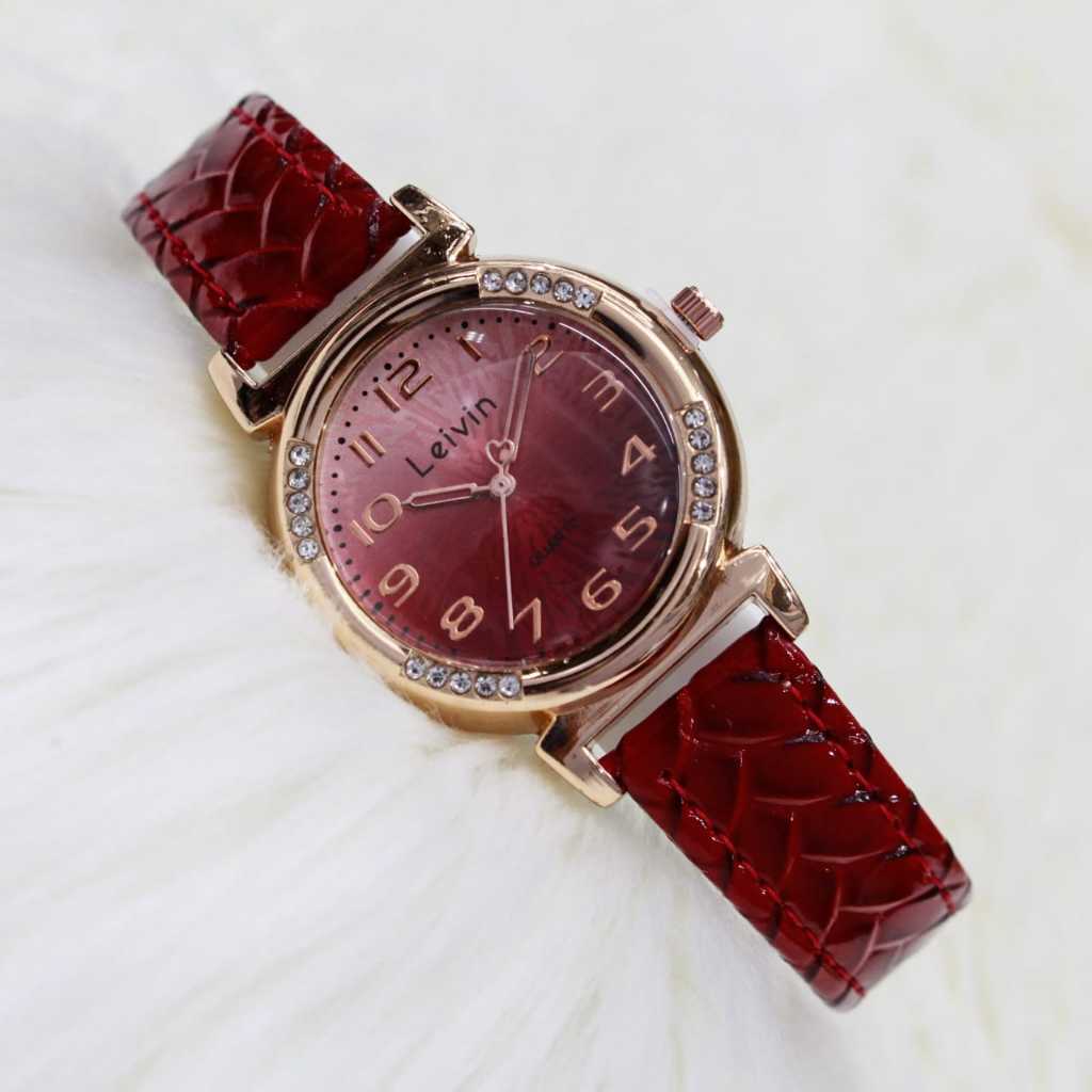 JAM TANGAN LEIVIN  LV-12813 //JAM TANGAN WANITA ANALOG LV-12813/JAM TANGAN WANITA RUBBER STRAP/JAM T