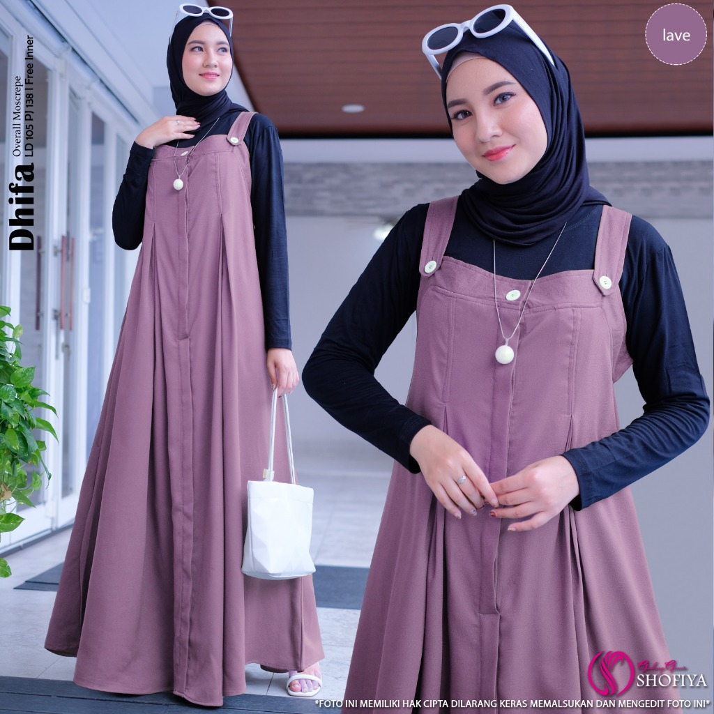 DHIFA ONE SET Ori Shofiya- Inner Overall Setelan Remaja Kekinian | Best Seller