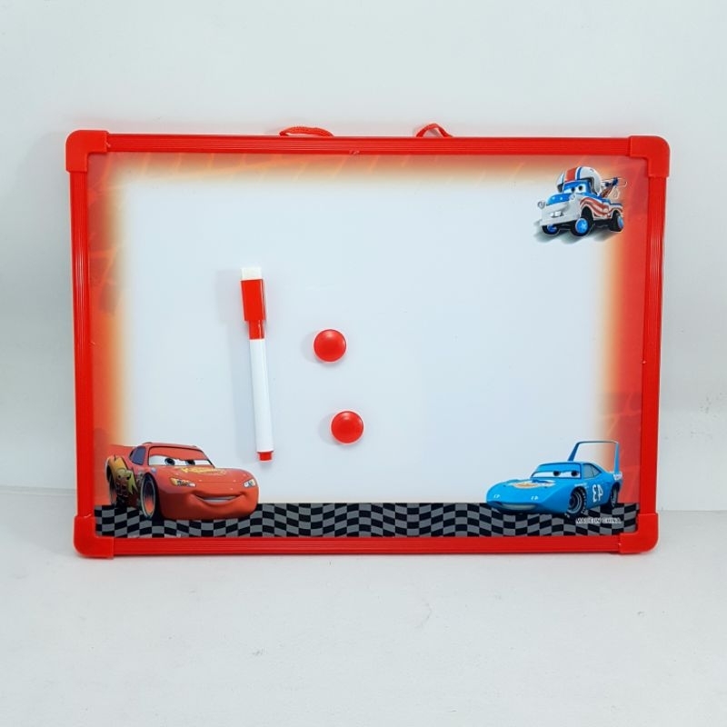 

Papan Tulis White Board Anak/Papan Tulis 1Sisi Motif Cars 6220 Besar