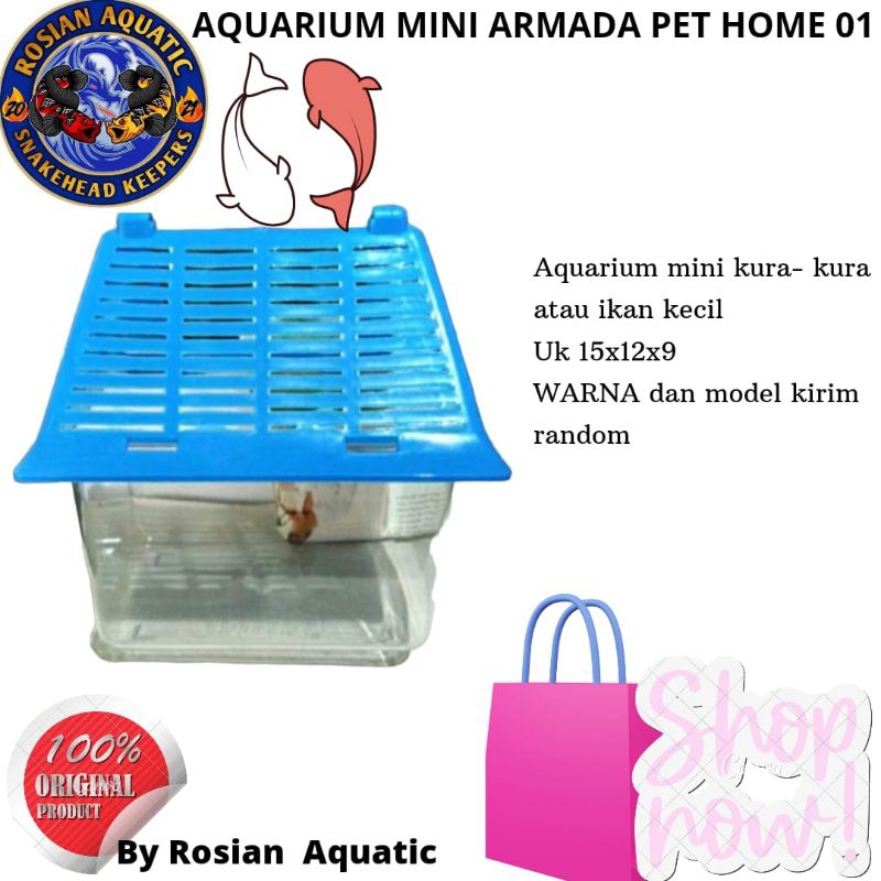 Aquarium Mini Ikan Kecil Armada Pet Home 01