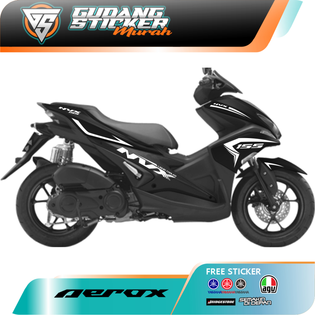 STRIPING CUTTING AEROX OLD 2018 NVX STIKER LIS AKSESORIS SEPEDA
