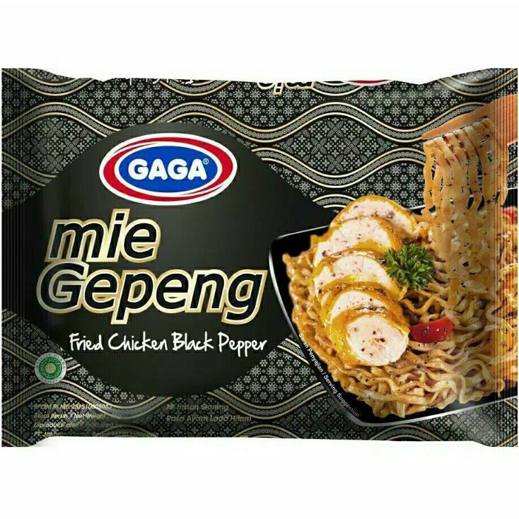 

Gaga Mie Gepeng Fried Chicken Black Pepper 75gr