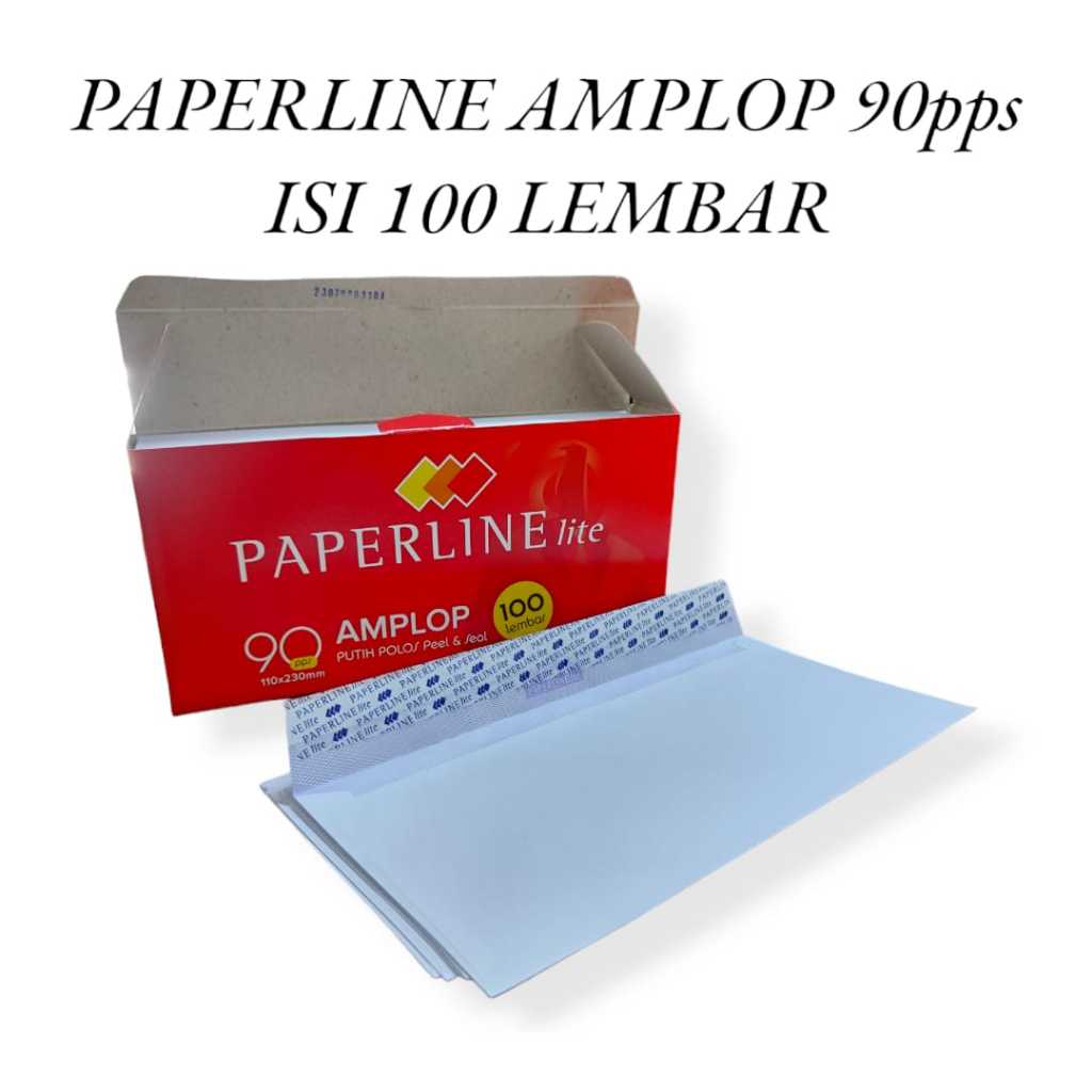 

AS888 - Amplop Kertas Putih Polos Paperline Lite 90 Pps 70 Gsm Ukuran Besar Dilengkapi Dengan Seal & Peel Isi 100 Lembar