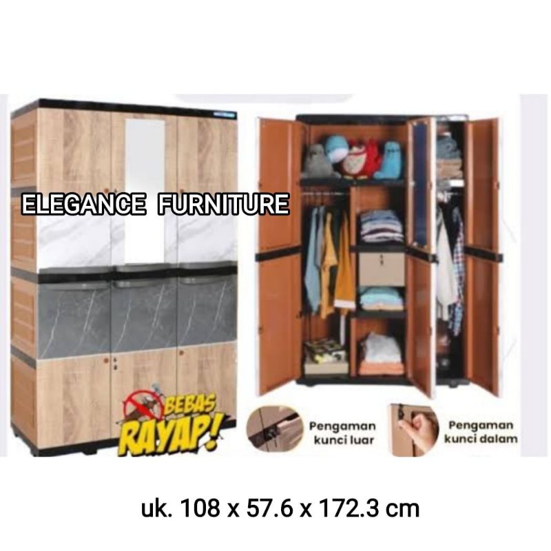 Lemari 3 Pintu Plastik PEKANBARU saja