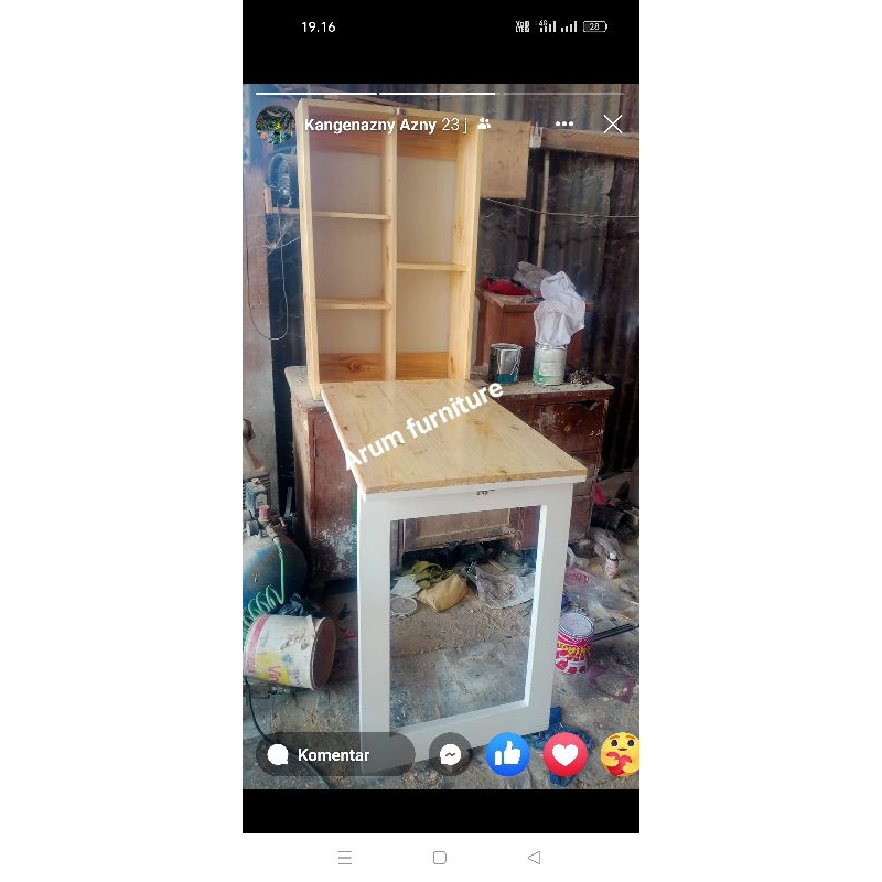 meja rak dinding lipat