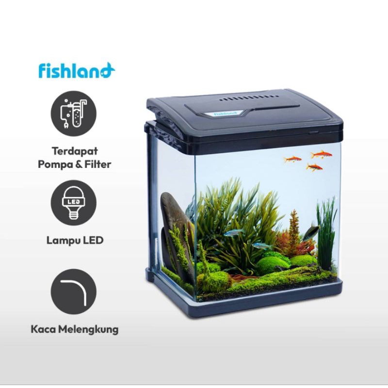 Fishland Akuarium Mscw Py-200 - Hitam/Akuarium