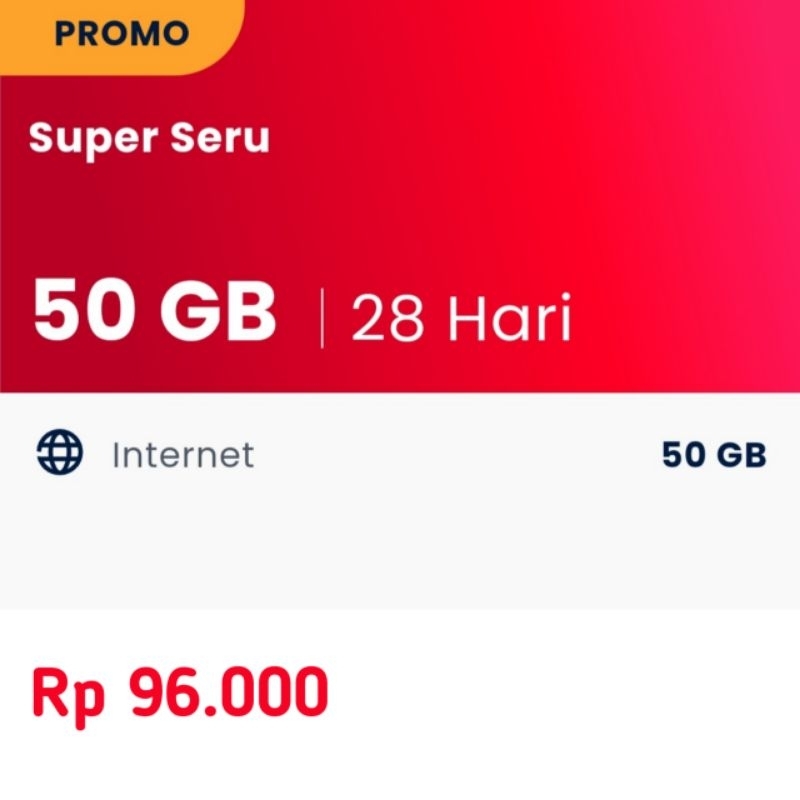 Paket internet telkomsel 50GB promo super seru
