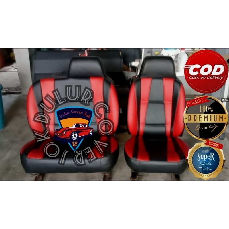 Cover jok / sarung jok mobil isuzu panther pick up kepala petak bonus sarung stir / cover jok mobil 
