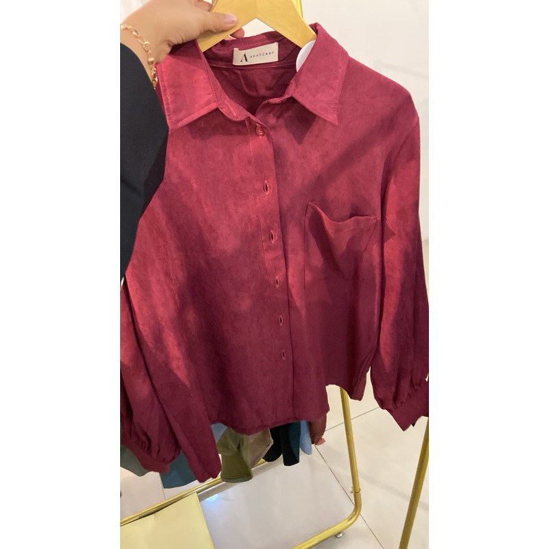 CORDUROY SHIRT CINNABAR ARASCARF