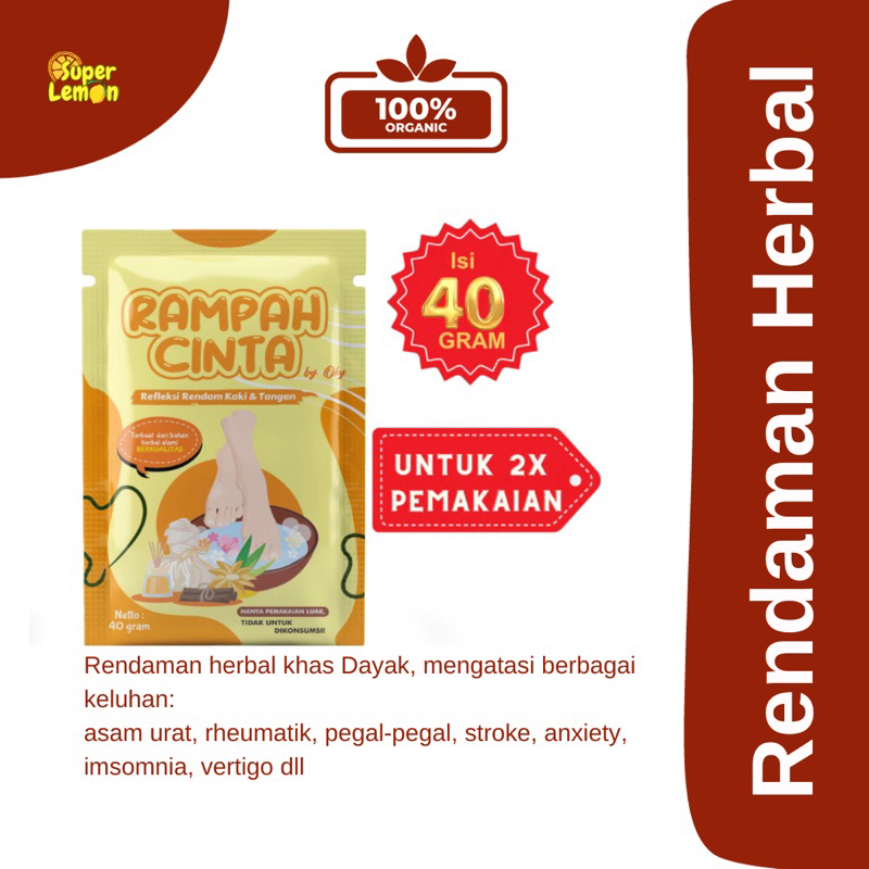 1pcs Rampah Cinta Serbuk Ramuan Dayak Refleksi Rendam Kaki Original