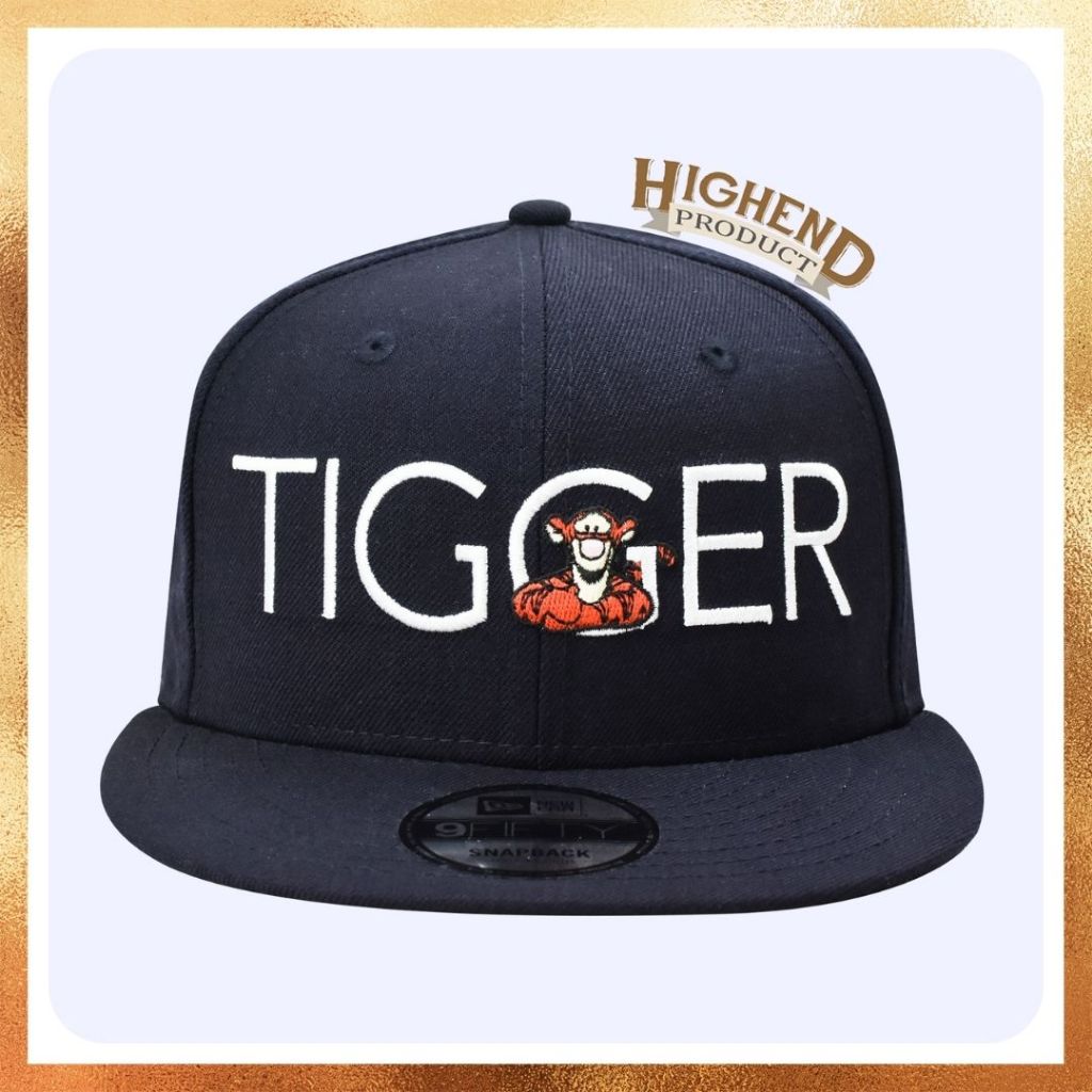 READY STOCK Topi New Era x Disney Tigger Winnie The Pooh Collab Navy 9FIFTY Snapback Hat 100% Origin