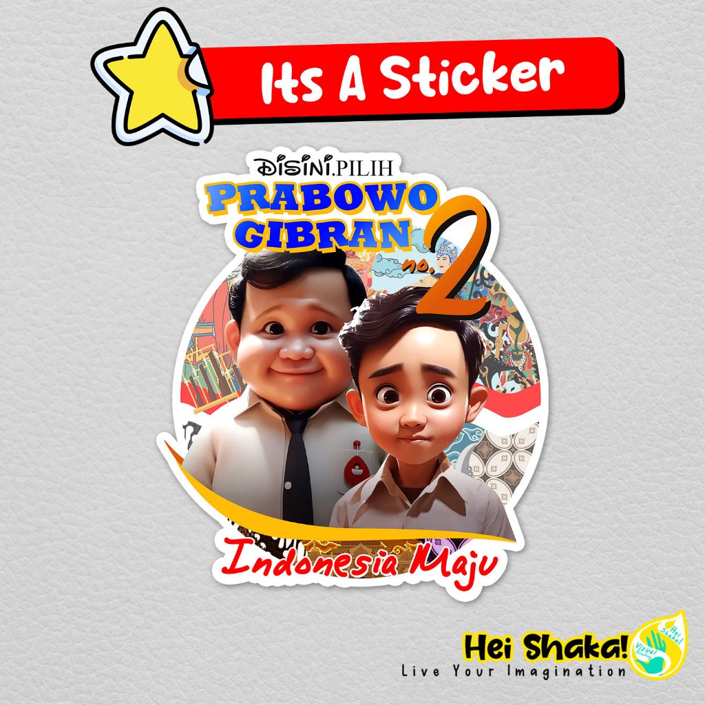 

Stiker Disini Pilih Prabowo Gibran Untuk Indonesia Maju Sticker Vinyl Anti Air