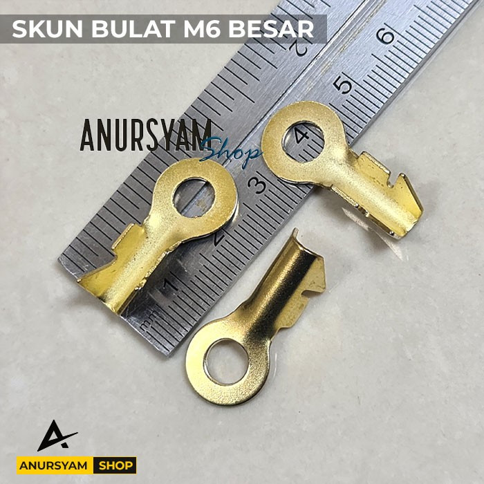 Skun Kabel Lubang 6mm Besar / Skun Ring M6 Besar