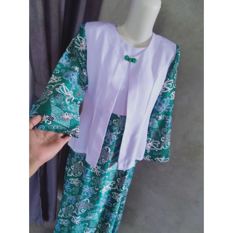 gamis batik 2in1 pl preloved semi sutra