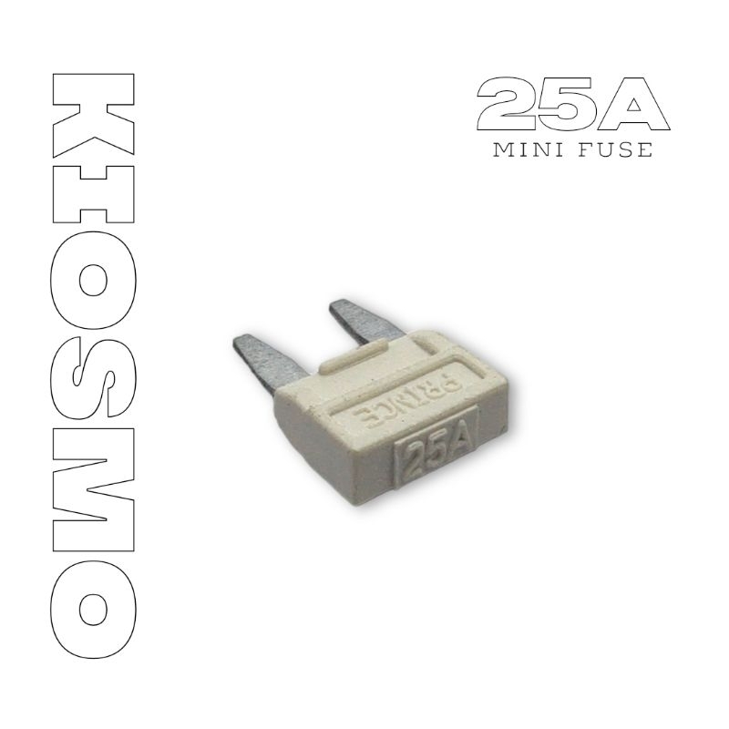 Sekring Tancap Keramik Mini 25A / Fuse Blade Ceramic Mini 25A / Fuse DX Mini