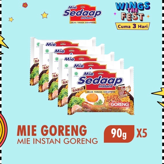 

Import Terlaris Sedaap Mie Instan Goreng Bag 90 gr x5