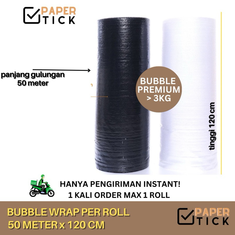 

BUBBLE WRAP Bubblewrap PER ROLL 50 METER x 1,2 METER / PLASTIK GELEMBUNG / Bubble Wrap Pembungkus Packing