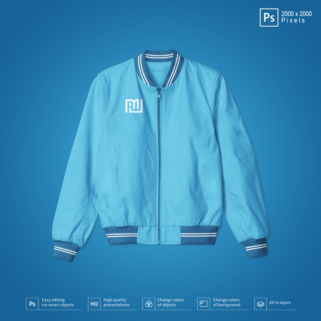 MOCKUP JAKET BOMBER REALISTIC