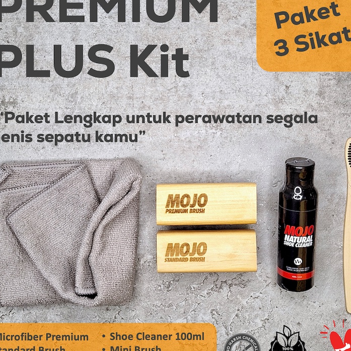 WTCD7087 READY STOK  Various Kit - MOJO Shoe Cleaner | Sabun Cuci Sepatu | Cairan Pembersih | Essent