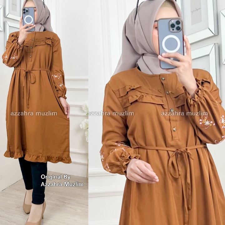 DLSJ4018 DISKON AM - Queen Tunik Wanita Shakila Bordir Ld 110  Busui / R.13 - 321-6423
