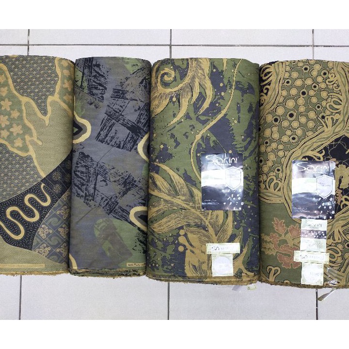 THWH1011 STOK SIAP 【COD Batik Doby. Toko Kain Batik Bakal Kebaya Warna Sage Green. Bahan Batik Katun