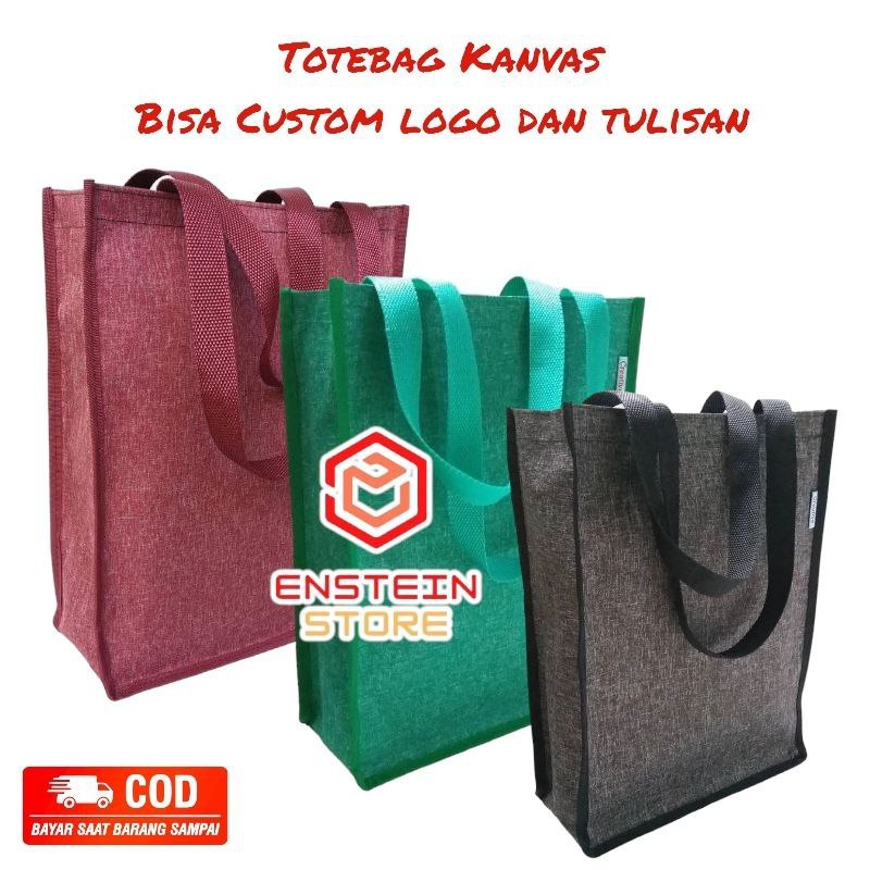 Goodie bag Totebag Kain Kanvas Bisa Custom Logo dan Tulisan