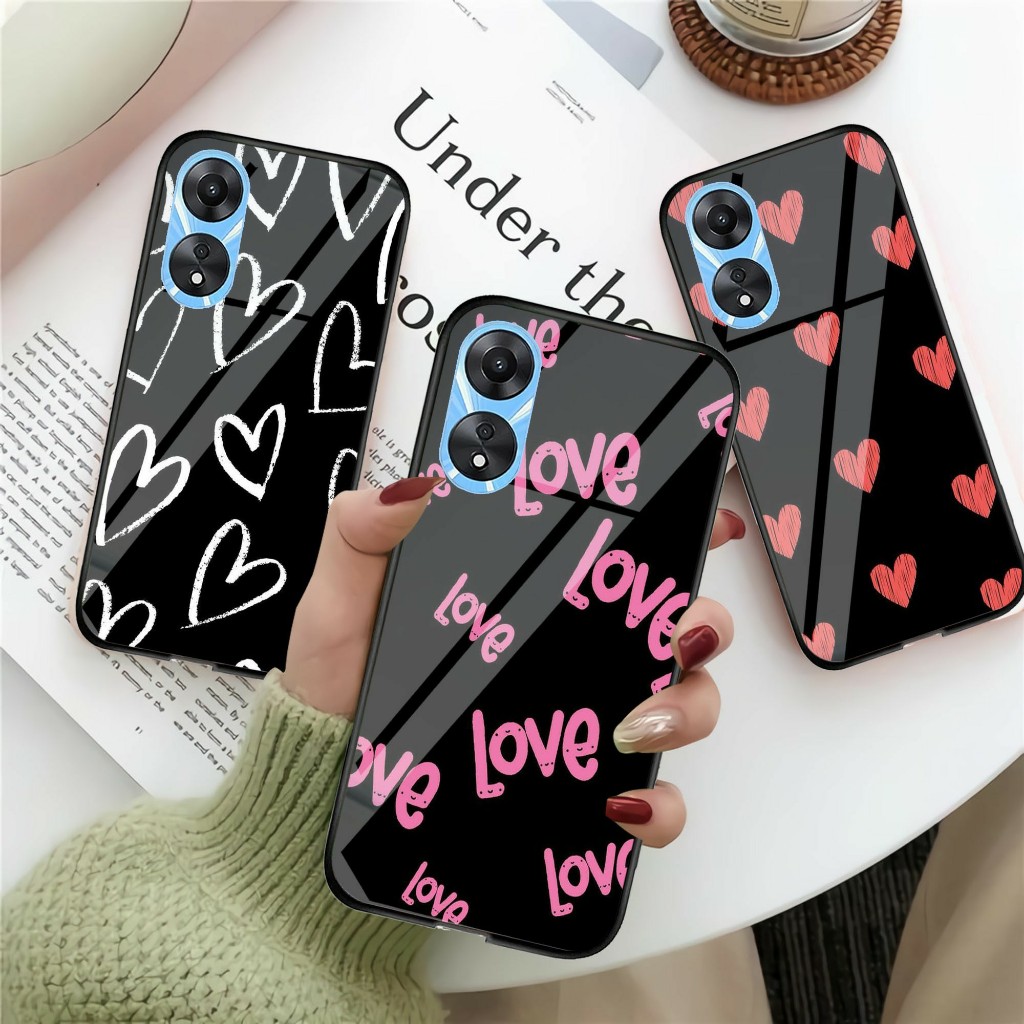 Case Kaca Oppo A58 A78  - Casing Hp Oppo A58 A78 - Softcase Kaca Glossy Oppo A58 A78 - Case Keren Op