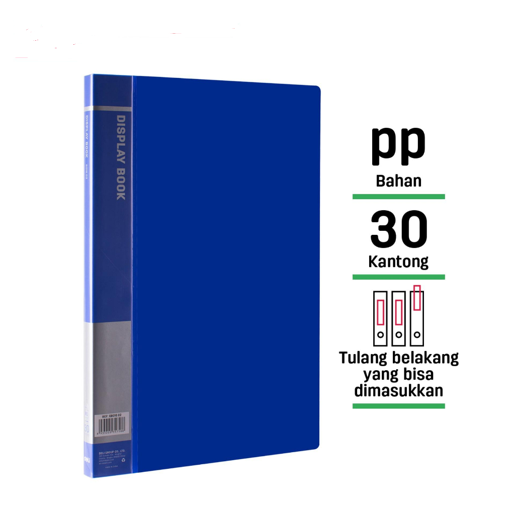 

MAP CLEAR HOLDER F4 30 LBR DELI DISPLAY BOOK TEBAL MAP DOKUMEN FILE ARSIP