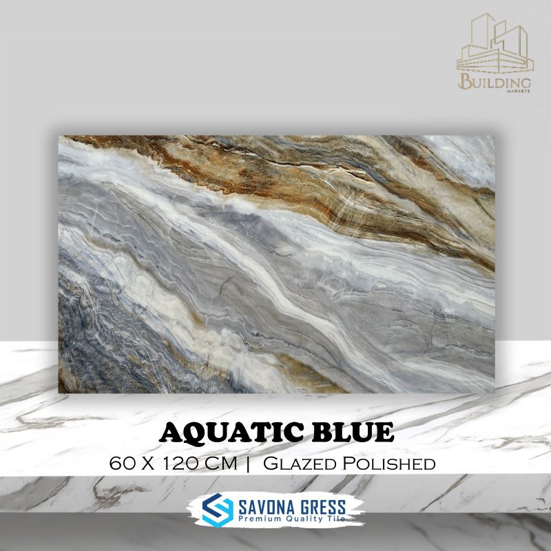 Granite Lantai 60x120 AQUATIC BLUE/GLOSSY/SAVONA GRESS