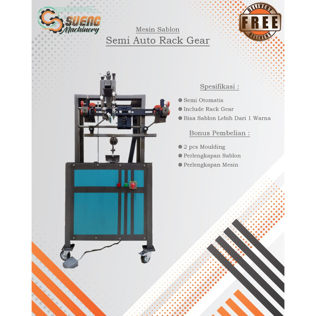 Mesin Sablon Cup/Mesin Sablon Gelas Rackgear (AUTO STANDAR)