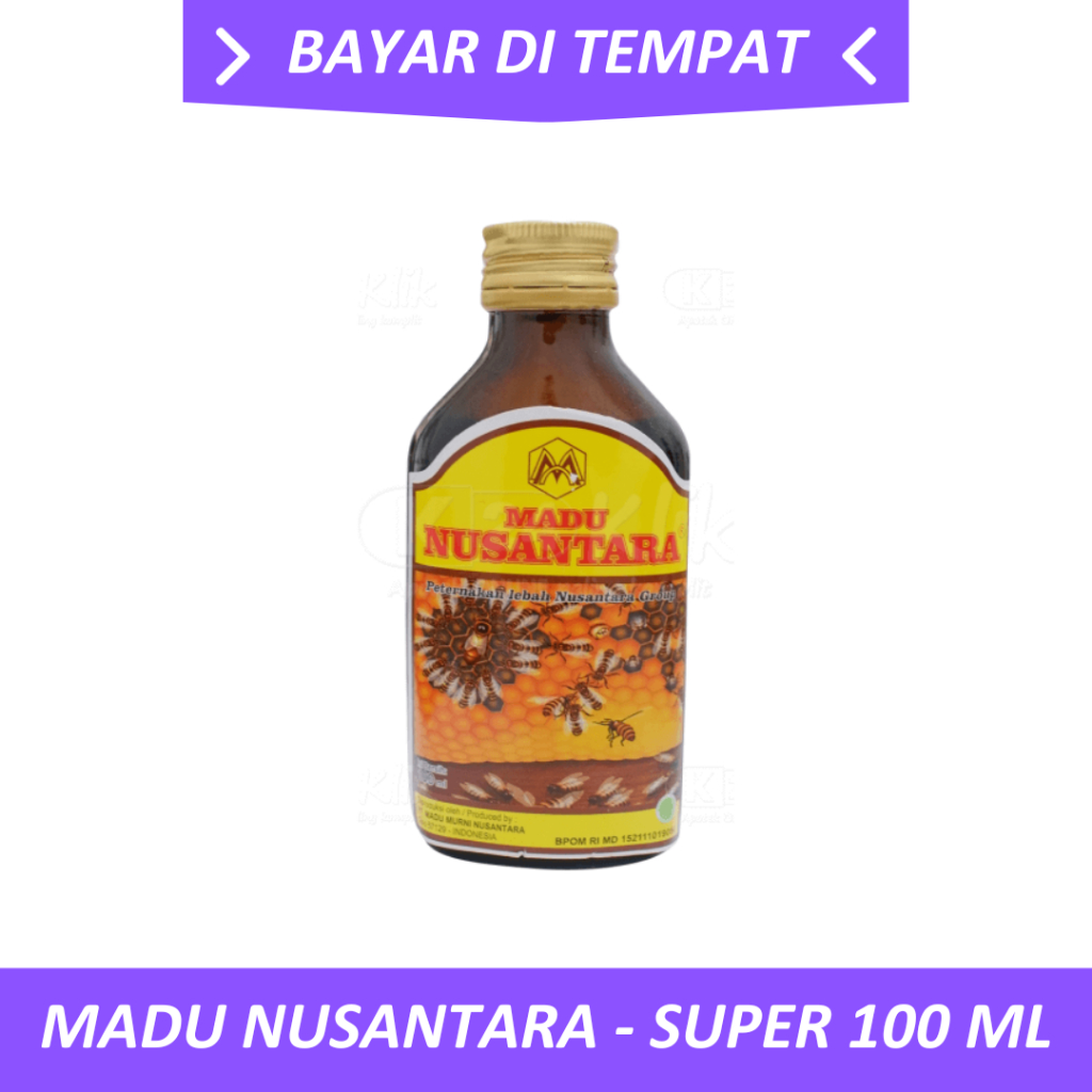 

MADU NUSANTARA - KEMASAN 100 ML - ORIGINAL - MADU MURNI - MADU SUPER ROYAL JELLY - 1 BOTOL