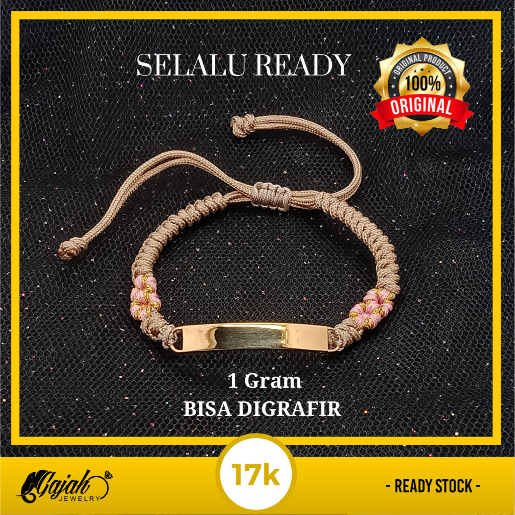 Gelang Peneng Tali Emas 17K - Toko Emas Gajah Online - 1 Gr - 5887