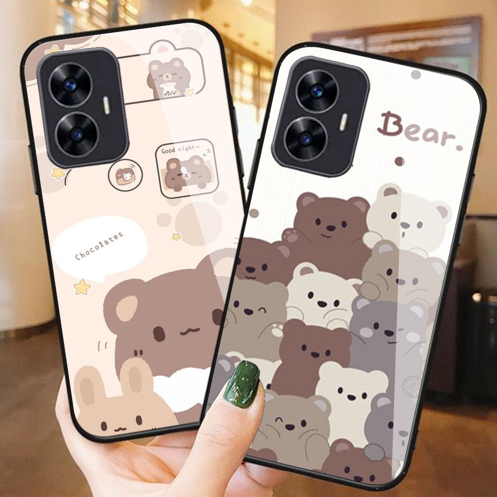 Case Kaca Glossy Realme C55 - Case Hp Realme C55 - Case Keren Realme C55 - Casing Realme C55 - Case 